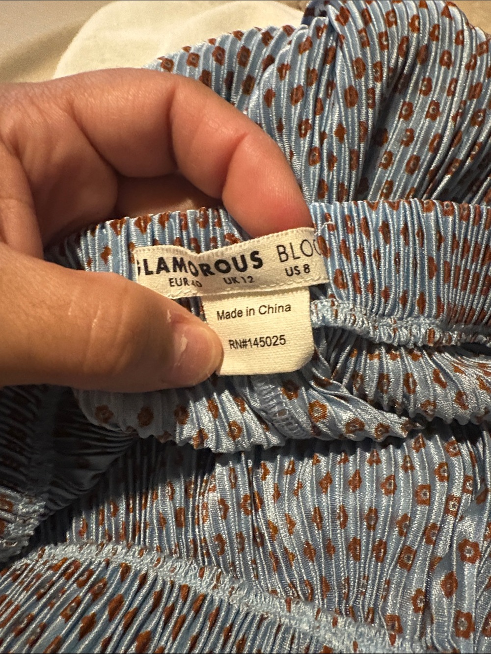 Maternity Wide Leg Printed Lounge Pants - Light Blue - Picture 3 of 3